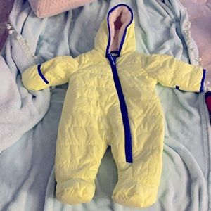 Cat & Jack baby snow suit 3 Month neon yellow
